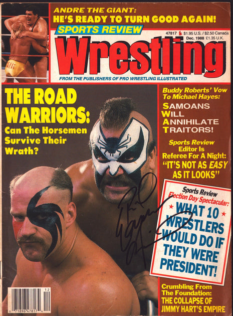 Animal signed The Wrestler Magazine December 1988