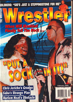 Mick Foley signed The Wrestler Magazine February 2000