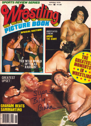 Billy Graham signed Sports Review Wrestling Magazine Spring 1979