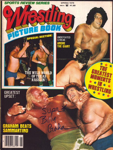 Billy Graham signed Sports Review Wrestling Magazine Spring 1979