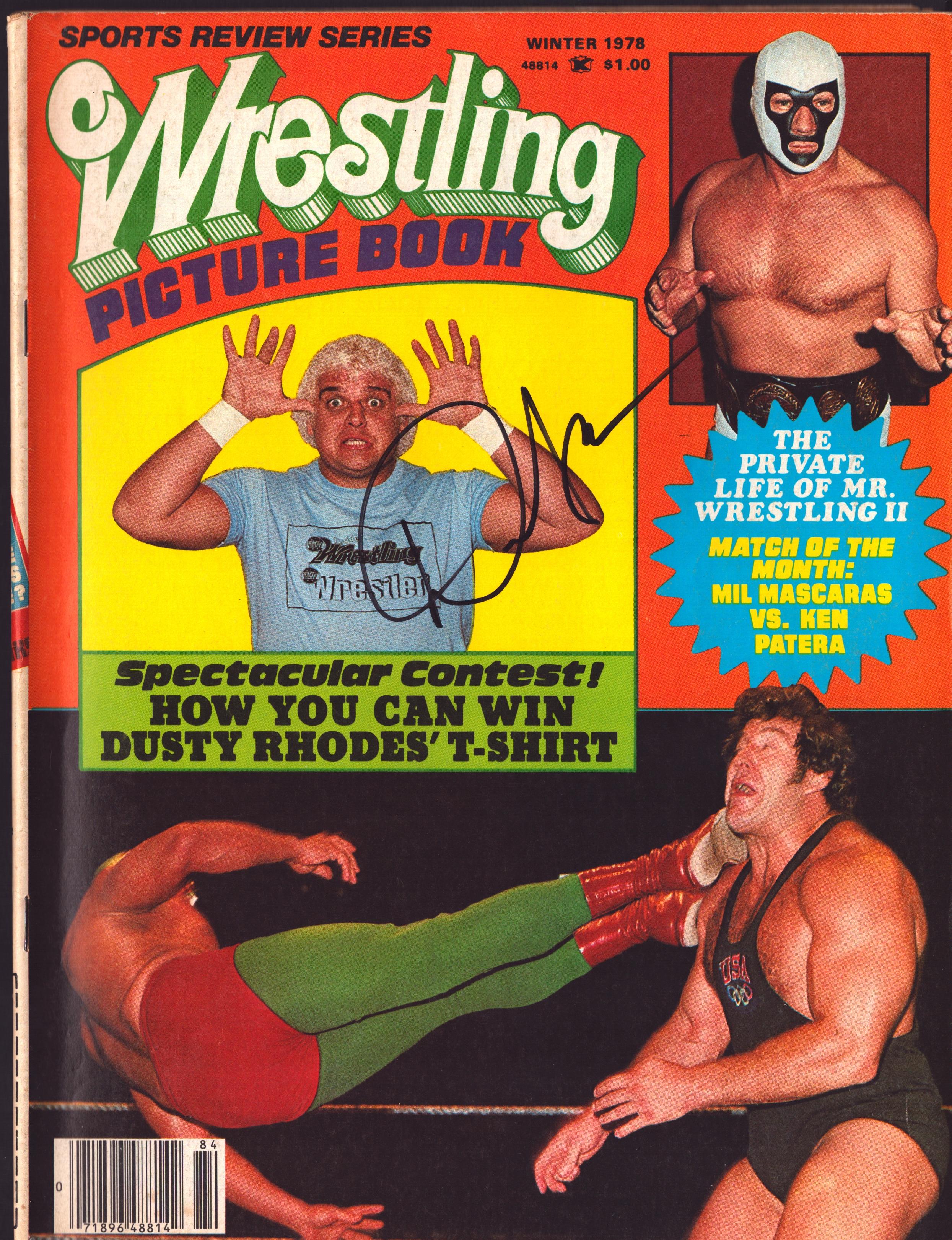 Dusty Rgodes Dusty Rhodes signed Sports Review Wrestling Magazine Winter 1978 ...