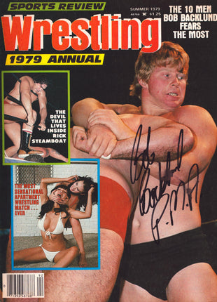 Bob Backlund signed Sports Review Wrestling Magazine Summer 1979