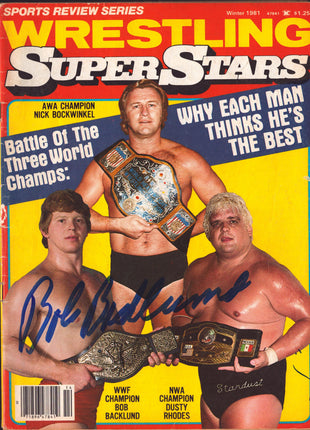 Bob Backlund signed Sports Review Wrestling Superstars Magazine Winter 1981