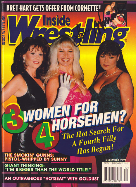 Woman signed Inside Wrestling Magazine December 1996