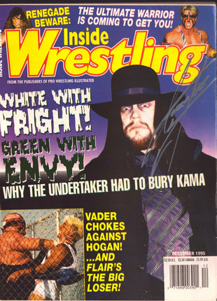 Undertaker signed Inside Wrestling Magazine December 1995