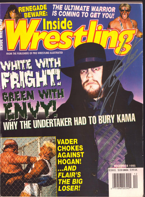 Undertaker signed Inside Wrestling Magazine December 1995