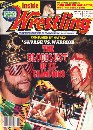 Ultimate Warrior signed Inside Wrestling Magazine May 1991