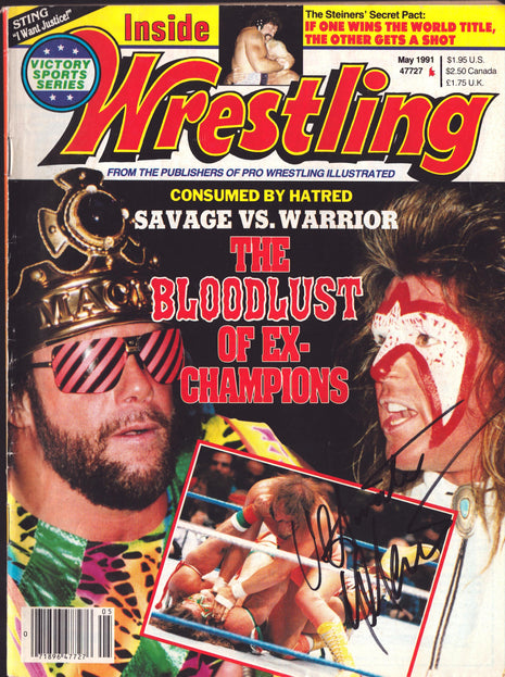 Ultimate Warrior signed Inside Wrestling Magazine May 1991