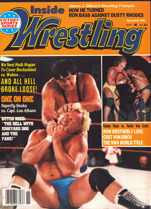 Harley Race signed Inside Wrestling Magazine November 1983