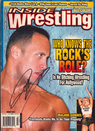 The Rock signed Inside Wrestling Magazine March 2001