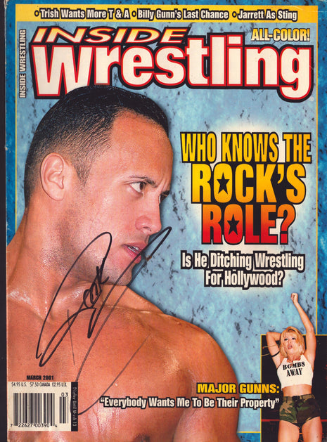 The Rock signed Inside Wrestling Magazine March 2001