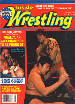 Rick Martel signed Inside Wrestling Magazine September 1984