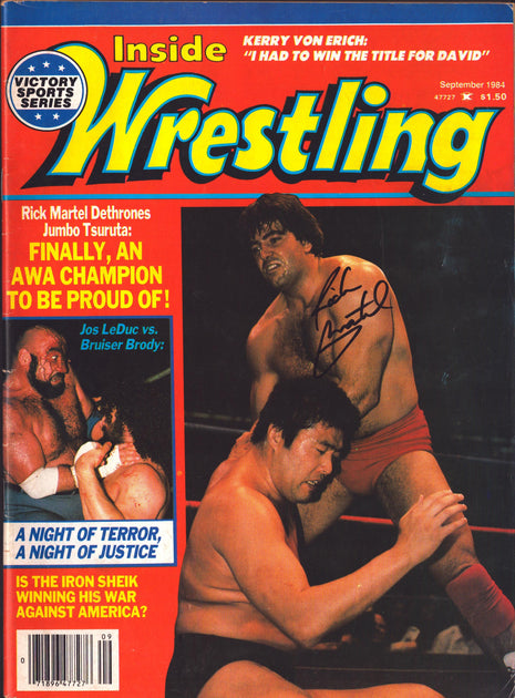 Rick Martel signed Inside Wrestling Magazine September 1984