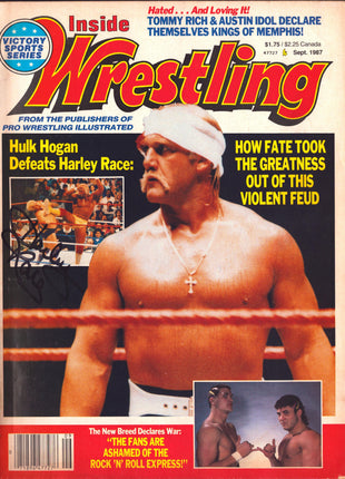 Harley Race signed Inside Wrestling Magazine September 1987