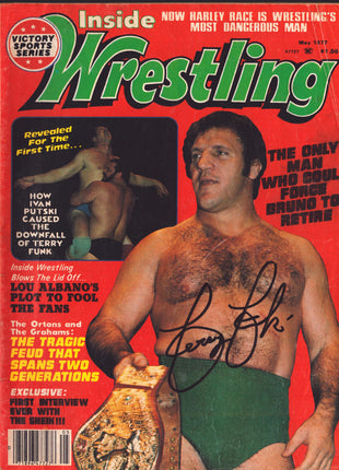 Terry Funk signed Inside Wrestling Magazine May 1977