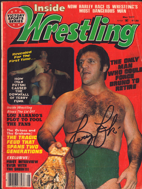 Terry Funk signed Inside Wrestling Magazine May 1977