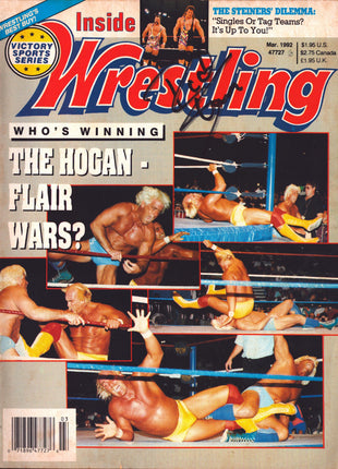 Rick Steiner signed Inside Wrestling Magazine March 1992