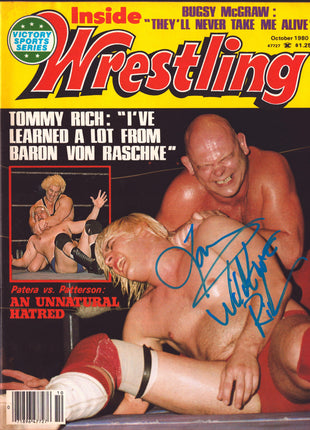 Tommy Rich signed Inside Wrestling Magazine October 1980