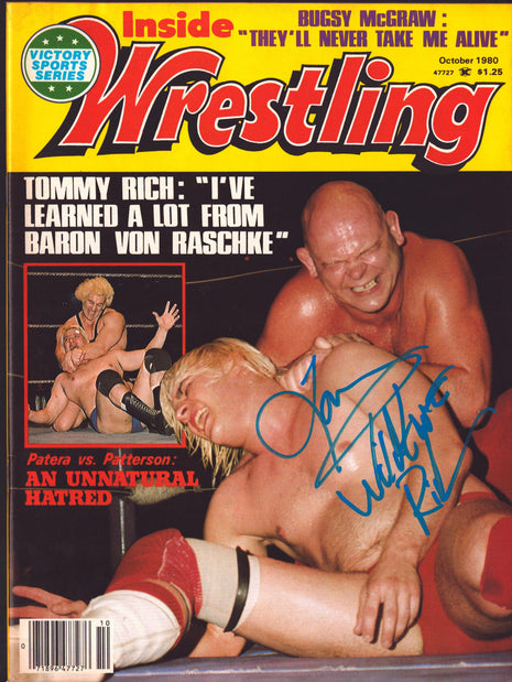 Tommy Rich signed Inside Wrestling Magazine October 1980