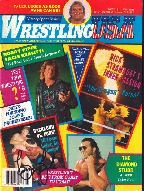 Terry Funk signed Wrestling USA Magazine February 1992