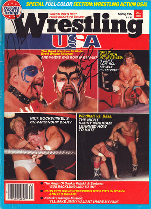 Hawk & Animal dual signed Wrestling USA Magazine Spring 1984