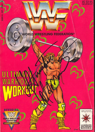 Ultimate Warrior signed WWF Comic Book "Warriors Workout"