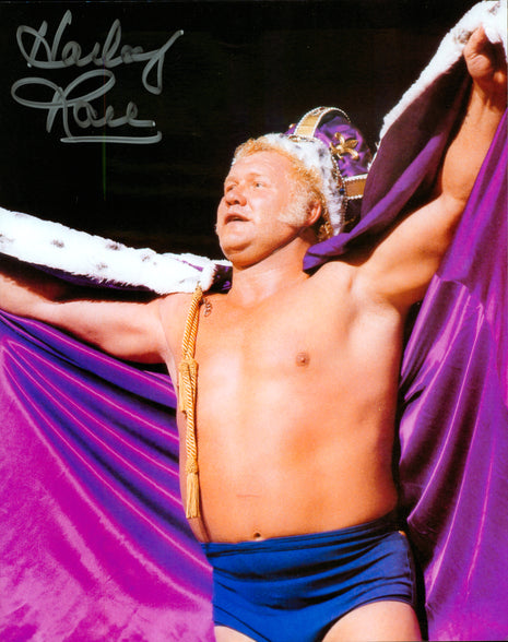 Harley Race signed 8x10 Photo (w/ Leaf)