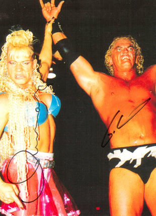 Luna Vachon & Gangrel dual signed 8x10 Photo