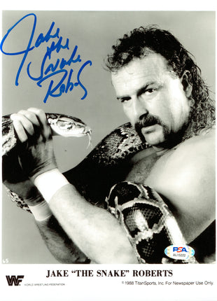 Jake Roberts signed 8x10 Photo (w/ PSA)