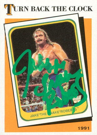 Jake Roberts signed WWE Trading Card