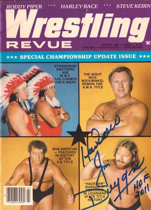 Jim Duggan signed Wrestling Revue Magazine March 1983