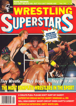 Rick Steiner signed Wrestling Superstars Magazine December 1991