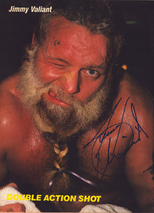 Jimmy Valiant signed (Back Cover) Double Action Wrestling Magazine June 1987