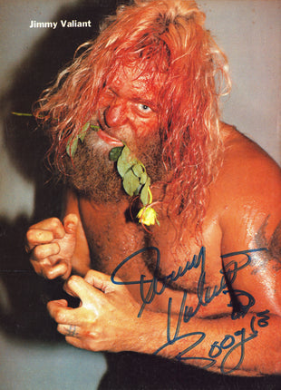 Jimmy Valiant signed (Back Cover) Championship Wrestling Magazine January 1985