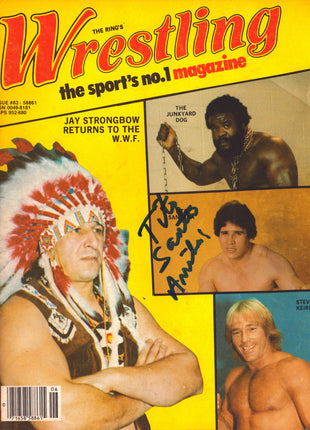 Tito Santana signed Wrestling Magazine Issue 83