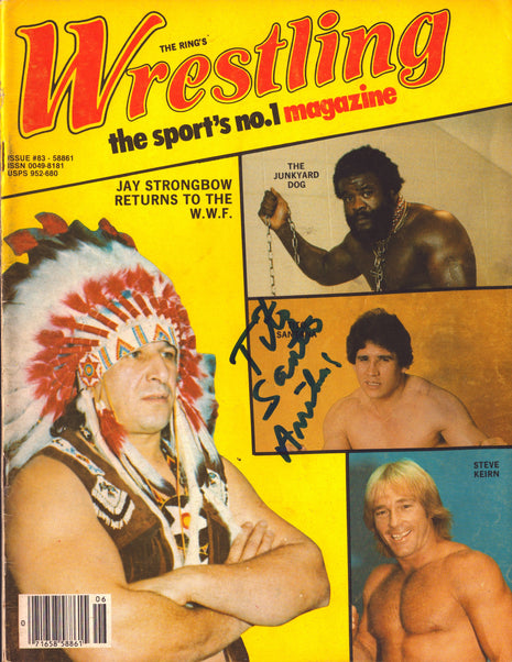 Tito Santana signed Wrestling Magazine Issue 83