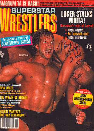 Nikita Koloff signed Superstar Wrestlers Magazine October 1987