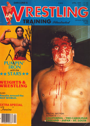 Tony Atlas signed Wrestling Training Illustrated April 1984