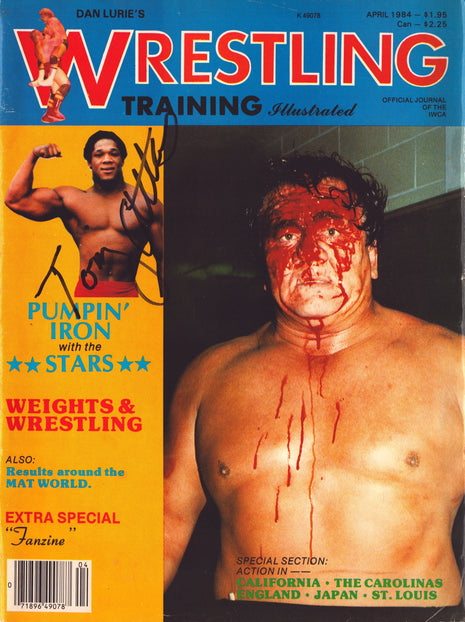 Tony Atlas signed Wrestling Training Illustrated April 1984