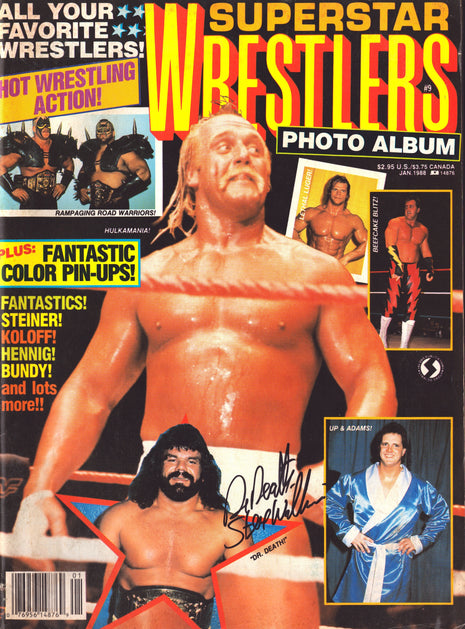 Dr Death Steve Williams signed Superstar Wrestlers Magazine January 1988