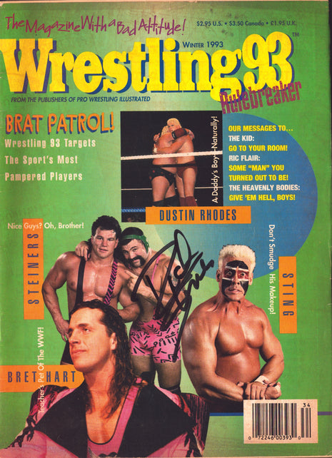 Rick Steiner signed Wrestling 93 Magazine Winter 1993