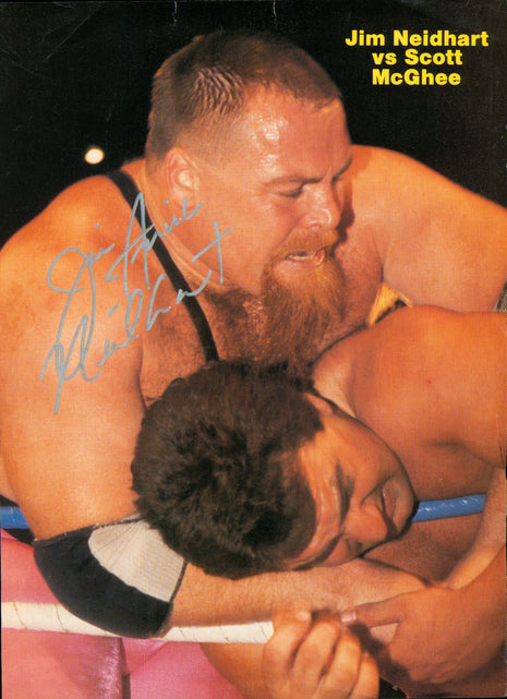 Jim Neidhart signed Magazine Page