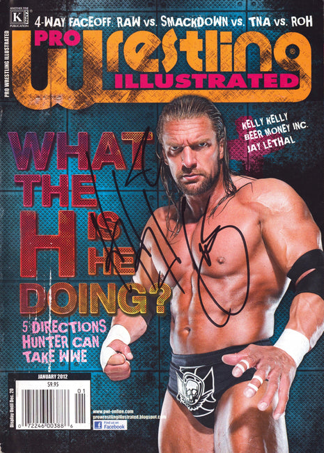 Triple H signed Pro Wrestling Illustrated Magazine January 2012