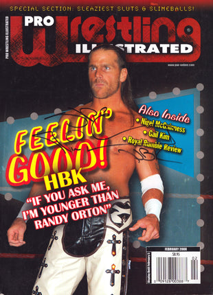 Shawn Michaels signed Pro Wrestling Illustrated Magazine February 2008