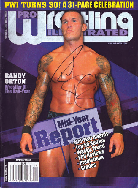 Randy Orton signed Pro Wrestling Illustrated Magazine September 2009