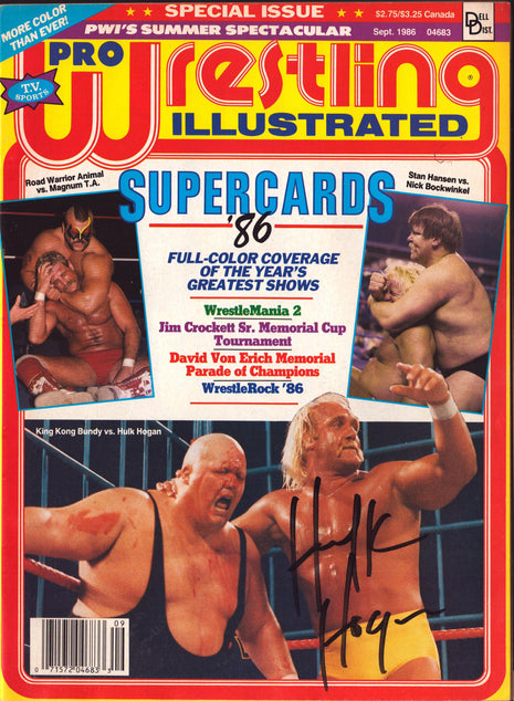 Hulk Hogan firmó con la revista Pro Wrestling Illustrated en septiembre de 1986.