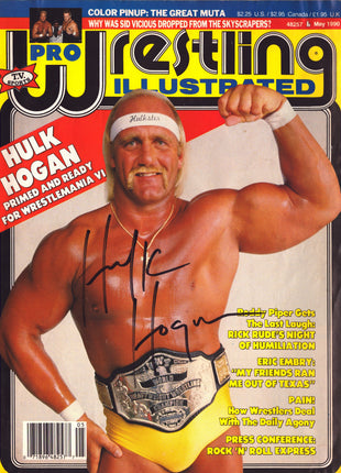 Hulk Hogan signed Pro Wrestling Illustrated Magazine May 1990