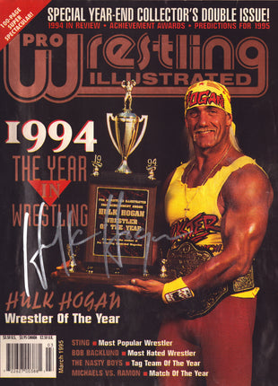 Hulk Hogan signed Pro Wrestling Illustrated Magazine March 1995