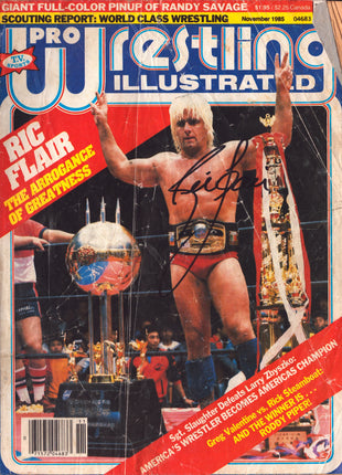 Ric Flair signed Pro Wrestling Illustrated Magazine November 1985