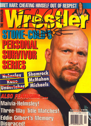 Stone Cold Steve Austin signed The Wrestler Magazine January 1999